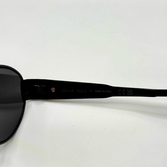 CELINE Triomphe Metal 01 Sunglasses Gold/Black - Picture 2 of 12